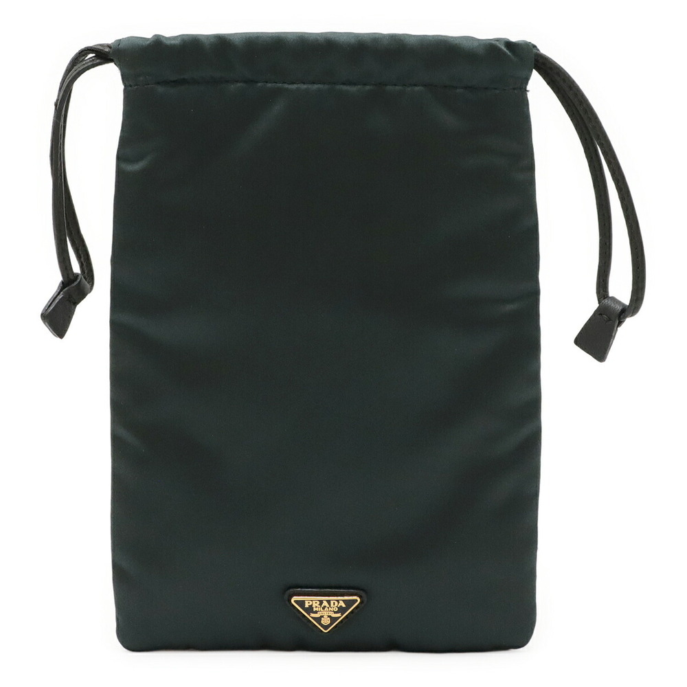Prada Triangle Logo Drawstring Pouch Multi Cosmet… - image 1